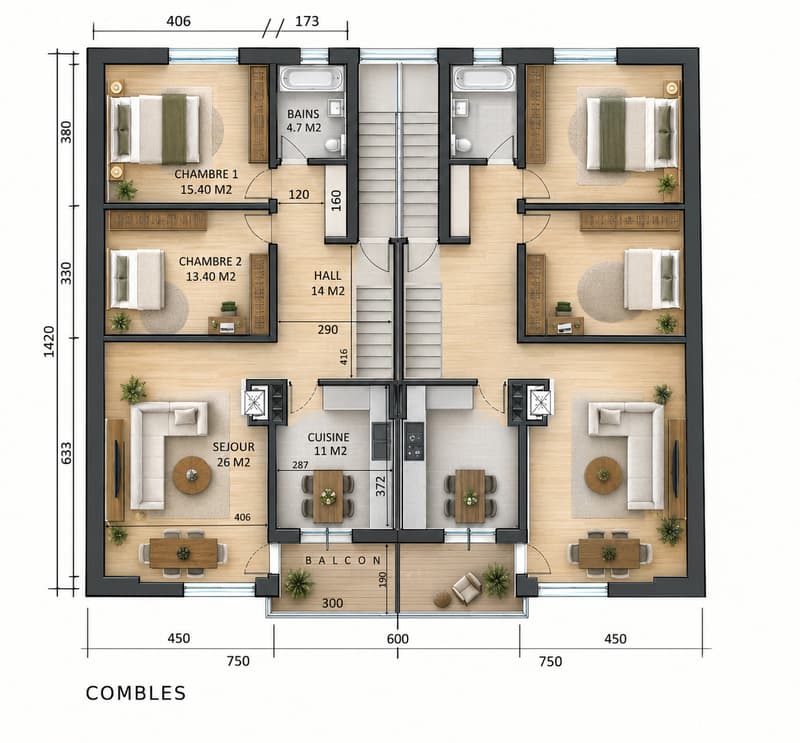 Choëx, duplex de 5.5 pièces dans les combles (11)