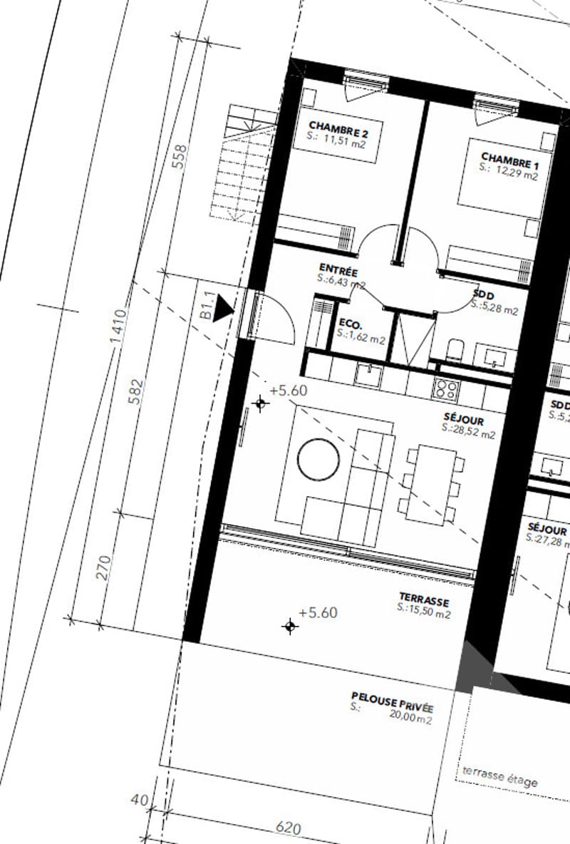 Appartement 3.5 pièces avec jardin à l'architecture moderne et épurée (7)