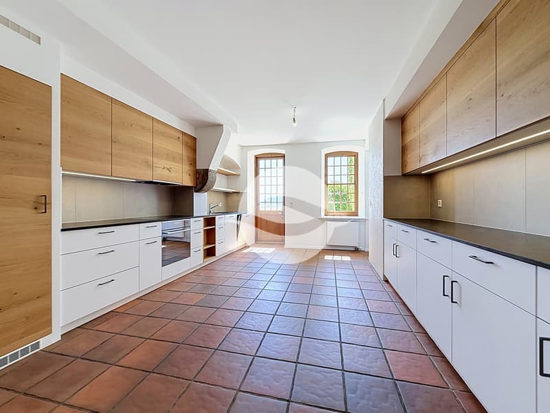 Cuisine équipée avec accès extérieur