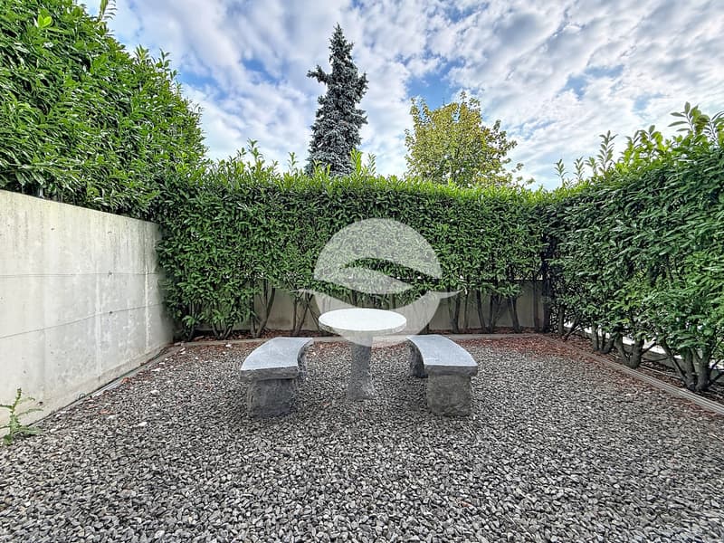 Terrasse japonisante accessible des 2 chambres