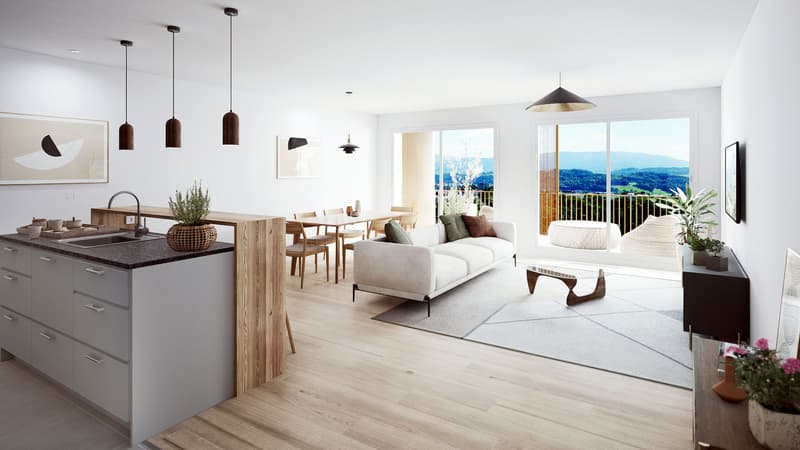 Appartement de 3.5 pièces au rez-de-chaussée - Lot 2 (2)