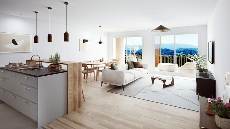 Appartement de 3.5 pièces au rez-de-chaussée - Lot 2 (2)