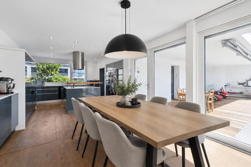 Coin à manger - mobilier projeté IA