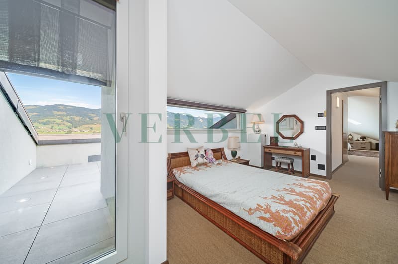Duplex en attique avec vue exceptionnelle sur lac et montagnes (12)