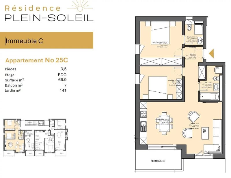Logement 3.5 pièces récent au rez-de-chaussée (7)