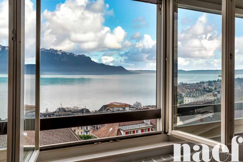Bel appartement de 2.5 pièces avec une vue imprenable sur le lac à vendre à Montreux (1)