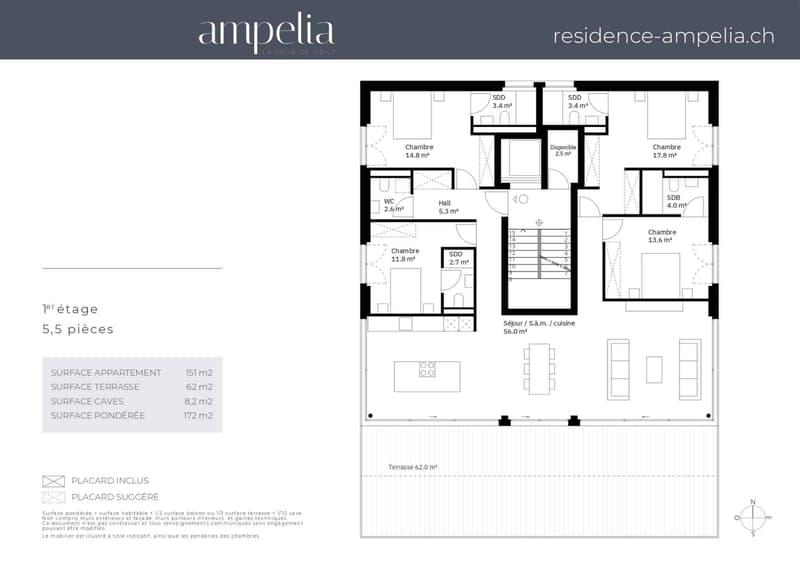 Exceptionnel appartement neuf de 2.5 pièces avec terrasse de 62 m2 avec vue sur les Alpes à vendre La Tour-de-Peilz (5)