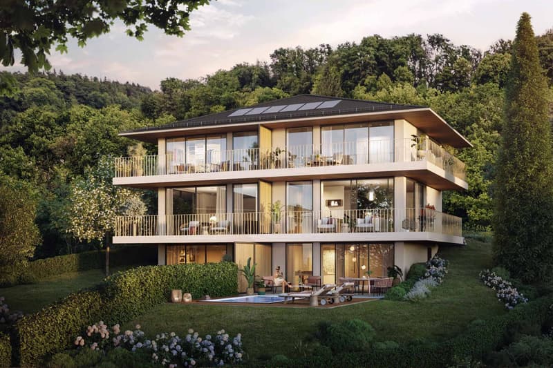 Projet "Les Jardins Bellevue" - Villa jumelle à construire de 4.5 pièces ou 3.5 pièces avec une vue des plus époustouflantes à vendre à Jongny (1)