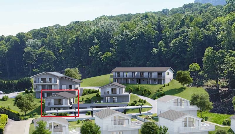 Très belle villa individuelle en cours de construction de 2.5 pièces avec vue imprenable sur le lac à vendre à Saint-Gingolph (1)