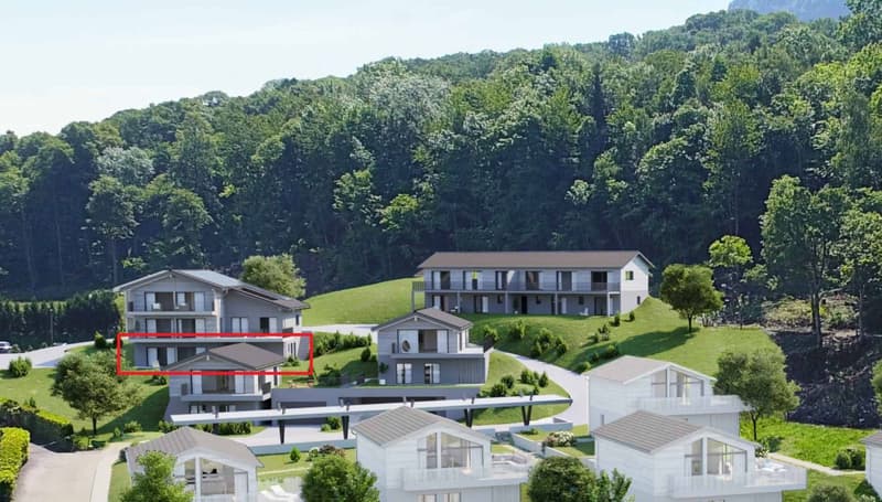 Appartement de 2.5 pièces en cours de construction avec vue panoramique sur le lac à vendre à Saint-Gingolph (1)