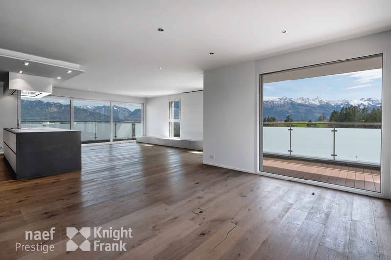 Appartement en attique de 6.5 pièces avec une vue panoramique sur les Alpes fribourgeoises à vendre à Bulle (13)