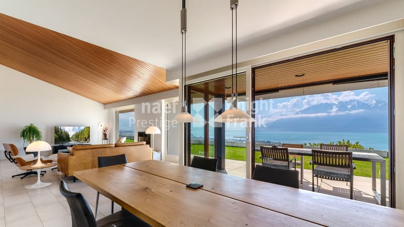 Propriété d'architecte de 7.5 pièces avec vue panoramique sur le lac et le vignoble à vendre à Corseaux (8)