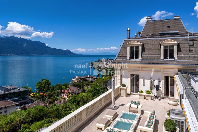 Unique ! Appartement en attique de 8.5 pièces avec une vue exceptionnelle à vendre au coeur de Montreux (13)