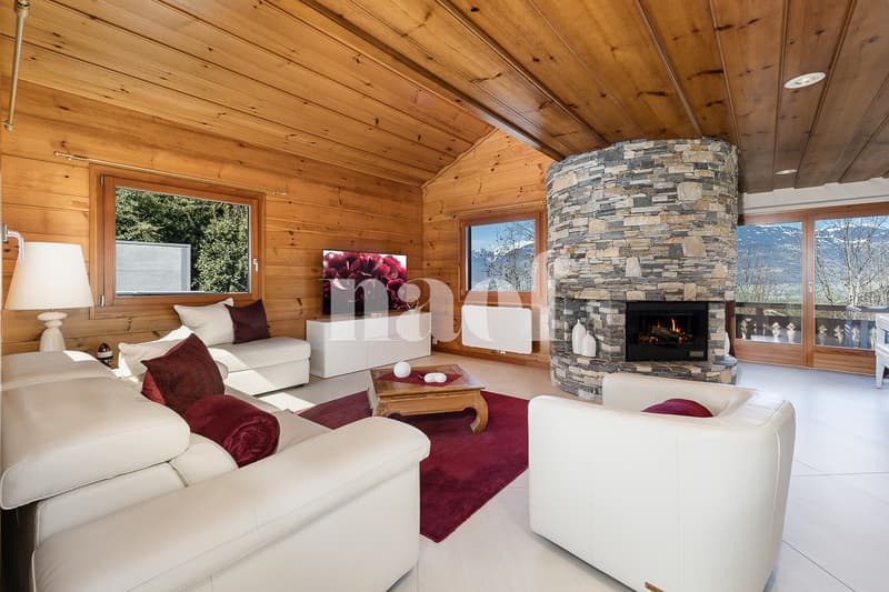 Magnifique chalet rénové avec jacuzzi et piscine à contre-courant à vendre à Choëx (9)