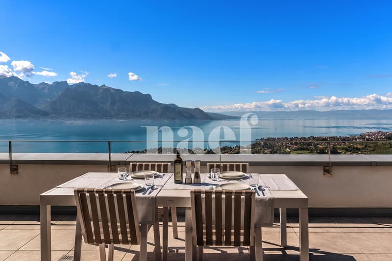 Appartement en attique de 4.5 pièces avec terrasse et vue grandiose sur le Léman à vendre sur les hauts de Montreux (1)