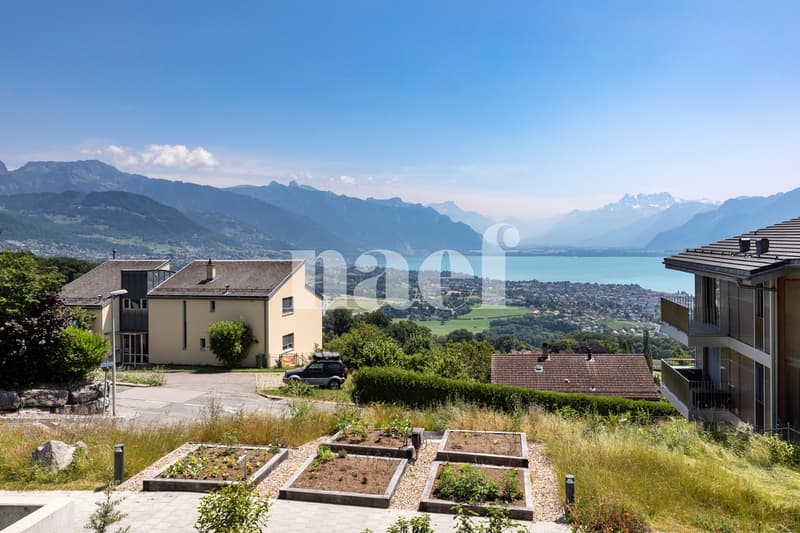 Appartement neuf de 4.5 pièces en attique avec mezzanine et vue spectaculaire sur le lac à vendre à Jongny - Lot D2 (1)