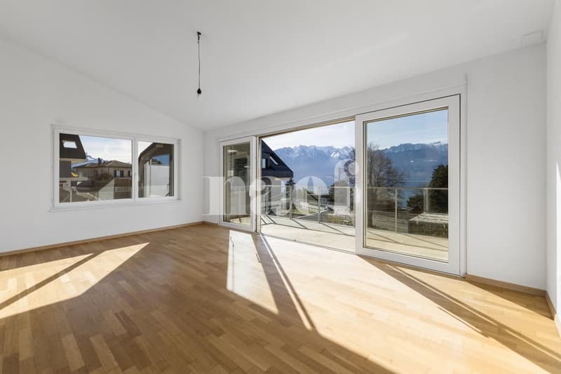 Magnifique maison jumelle à Corseaux avec vue sur lac et montagnes (6)