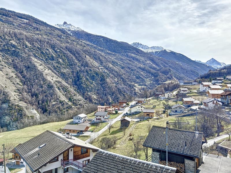 Charme et authenticité pour ce 2.5 pièces avec vue panoramique sur les Alpes (1)