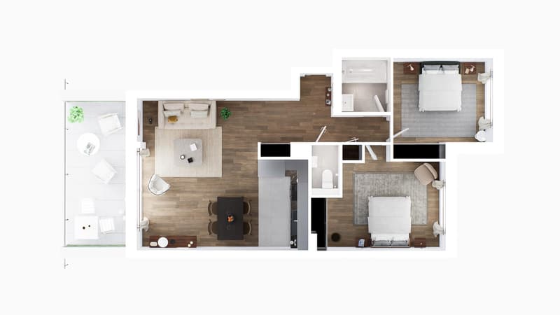 Lot E-104 - Appartement de 4.5 pièces au 1er étage (2)