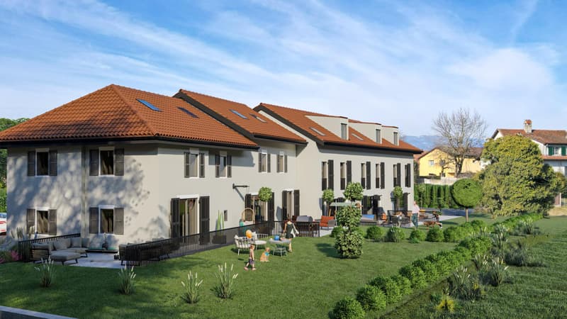 Projet neuf "AU VILLAGE" : Villa contigüe de 7.5 pièces avec jardin - Lot 1 (1)