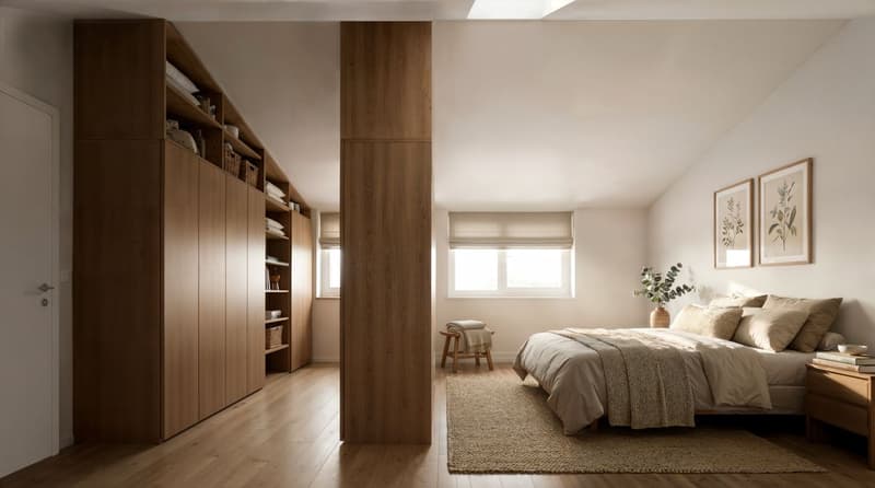 Chambre parentale avec option mobilier "haut armoire"