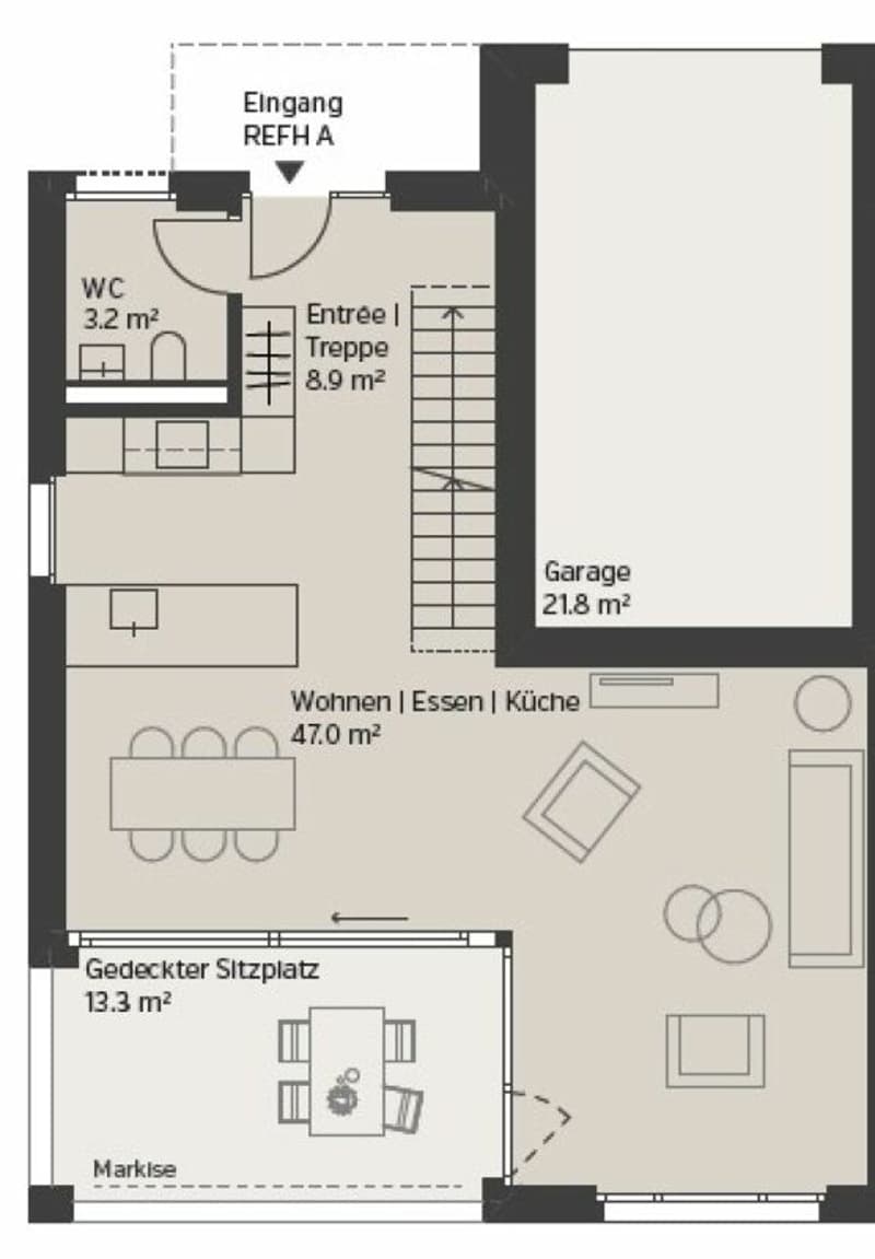 DOPPELEINFAMILIENHAUS - UNTERDORF MÖNTHAL - Zeitgemässe Architektur mitten im Grünen (4)