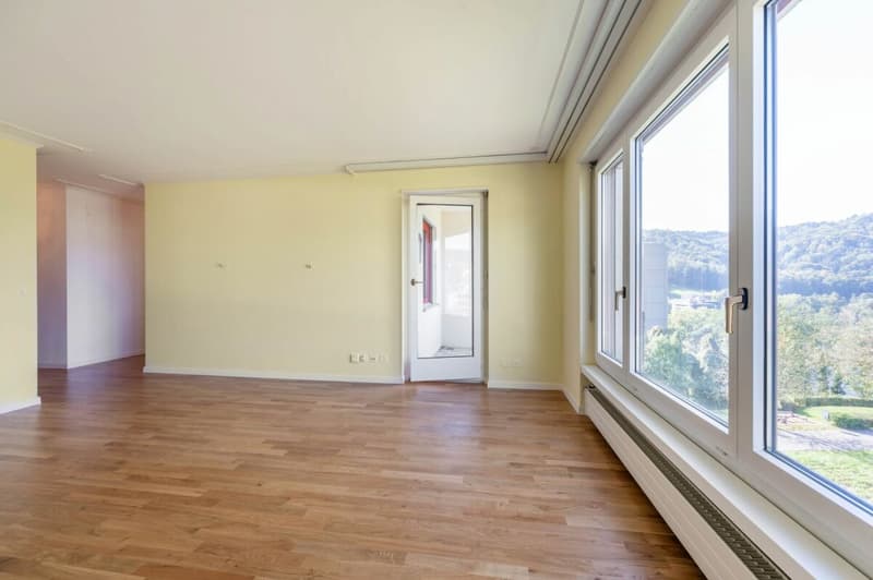 Top-floor residential unit with Limmat view. After replacing the kitchen and bathroom (plus CHF 35'000.00) it's as good as new. (7)