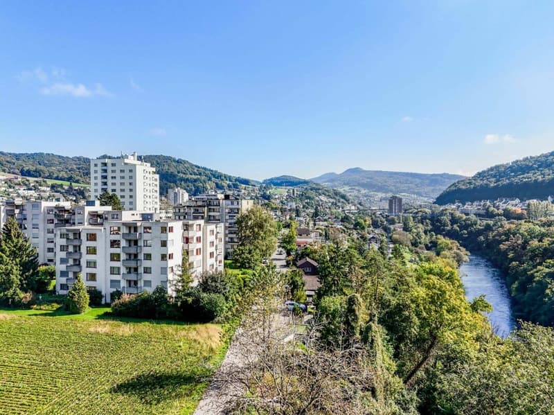 Top-floor residential unit with Limmat view. After replacing the kitchen and bathroom (plus CHF 35'000.00) it's as good as new. (1)