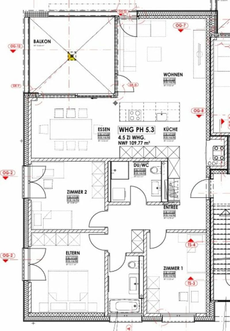 Grosszügige 4.5-Zimmer-Wohnung mit wunderbarem Balkon (13)
