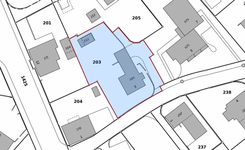 Baulandgrundstück über 864 m2 im Zentrum von Mellingen, voll erschlossen, mit Altliegenschaft (5)