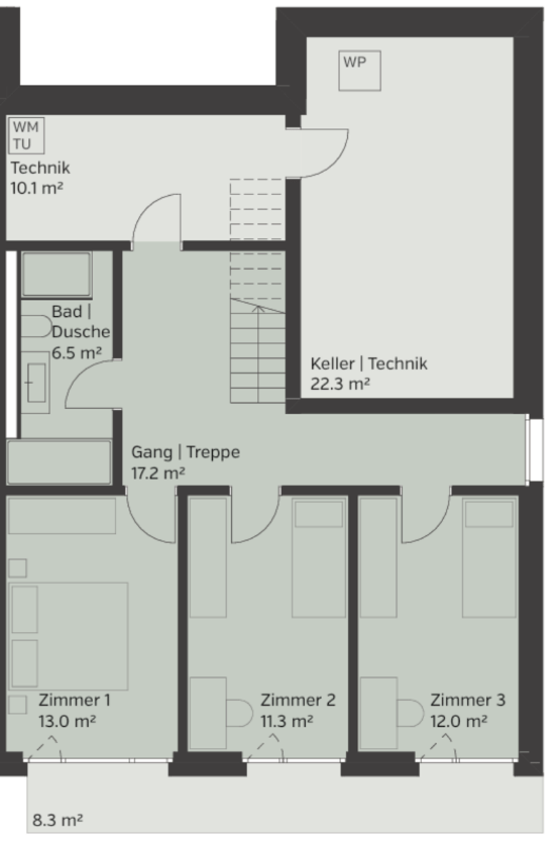 DOPPELEINFAMILIENHAUS - UNTERDORF MÖNTHAL - Zeitgemässe Architektur mitten im Grünen (3)