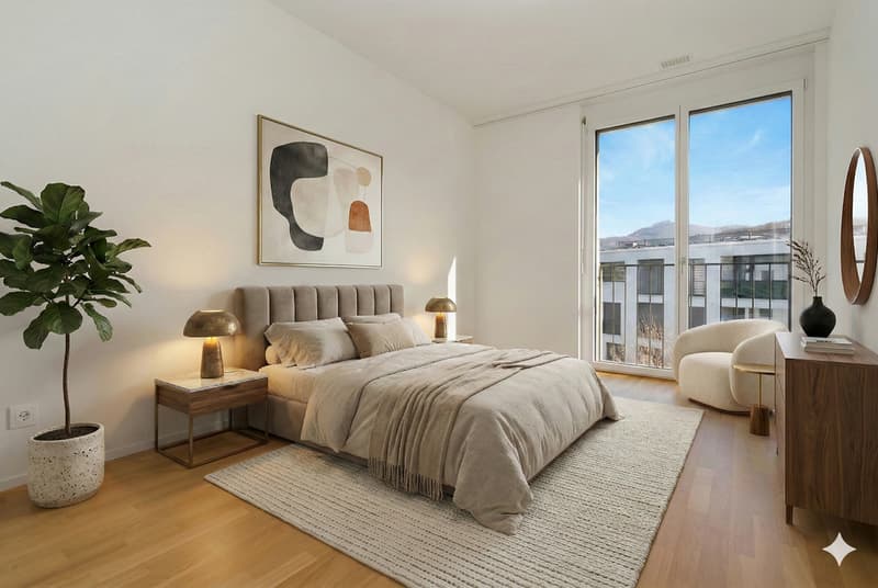 Zimmer möbliert