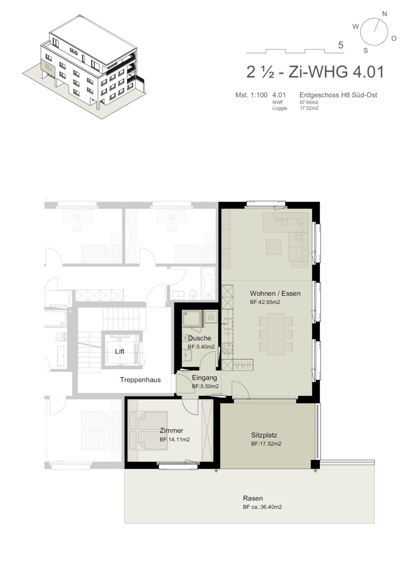 Grosse 2.5-Zimmerwohnung mit grossem Garten-Sitzplatz (3)