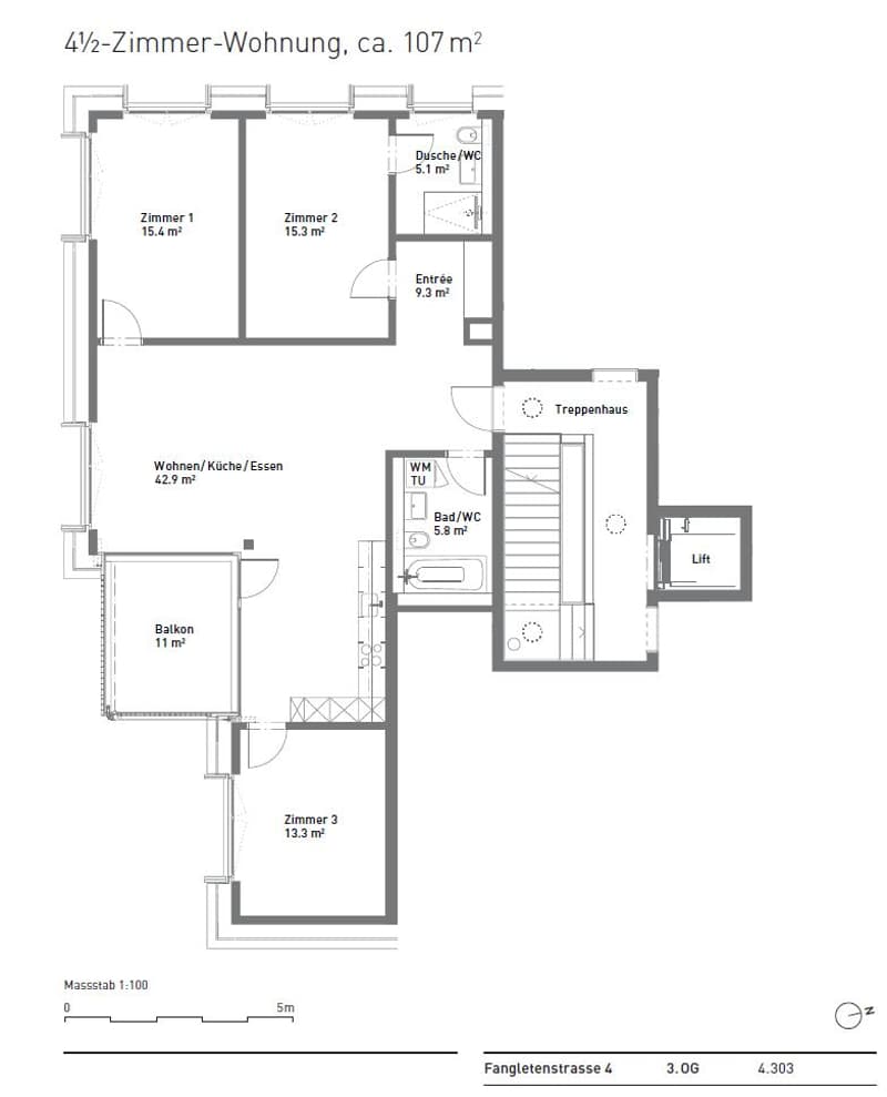 Attraktive 4.5 Zimmerwohnung im 3. OG an ruhiger Lage (8)