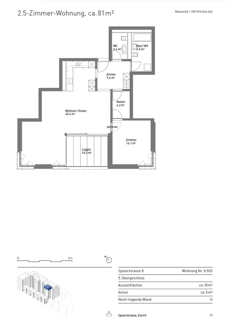2 1/2-Zimmer-Wohnung an ruhiger Lage in Albisrieden (4)