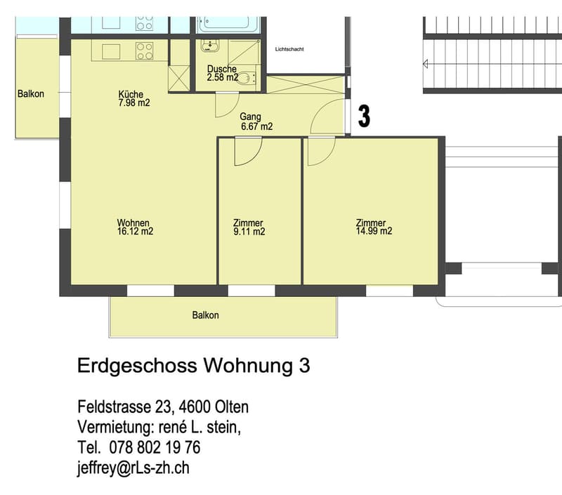 3.5 Zimmer Hochparterre - städtische Wohnlage (10)