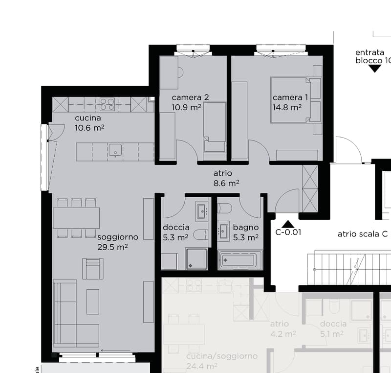 Appartamento ampio e luminoso al piano terreno - Residenza IN Centro (6)