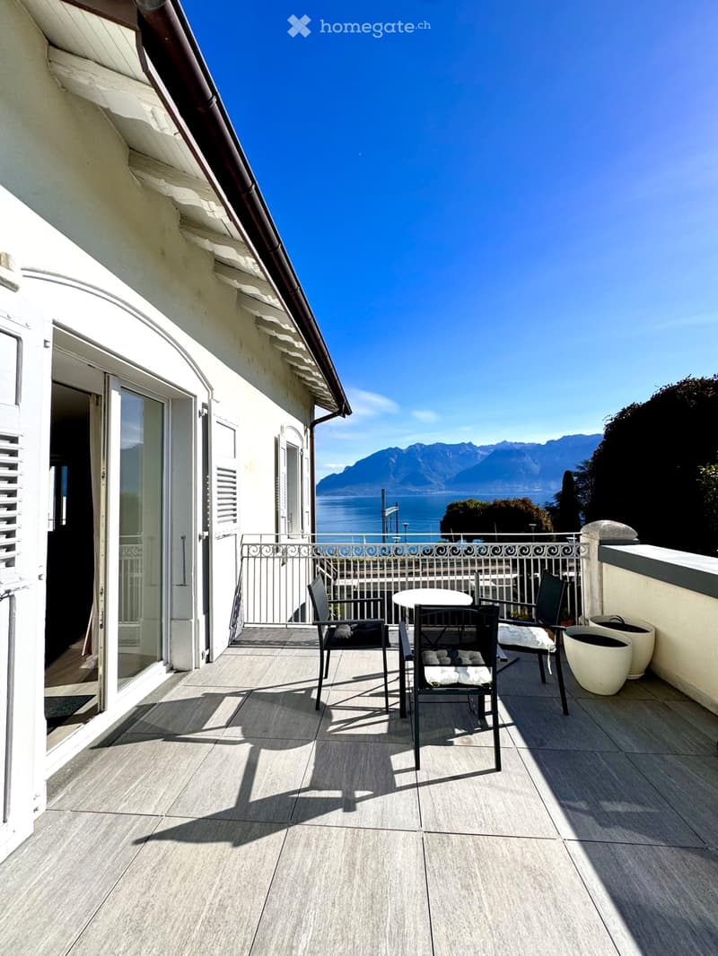 Apt. sur 2 étages avec 3 grandes terrasses vue Lac et Lavaux (2)