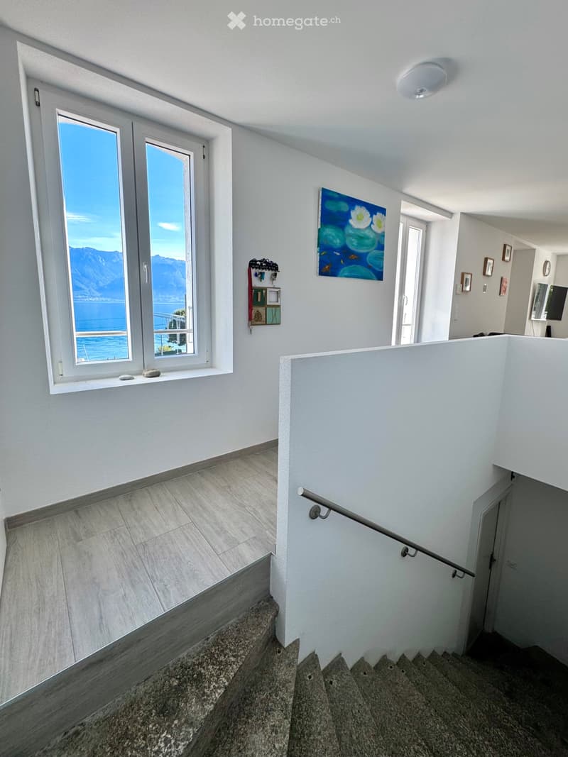 Apt. sur 2 étages avec 3 grandes terrasses vue Lac et Lavaux (5)