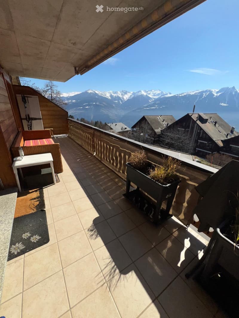 Magnifique 2.5 pièces meublé avec balcon à louer à Ovronnaz (4)