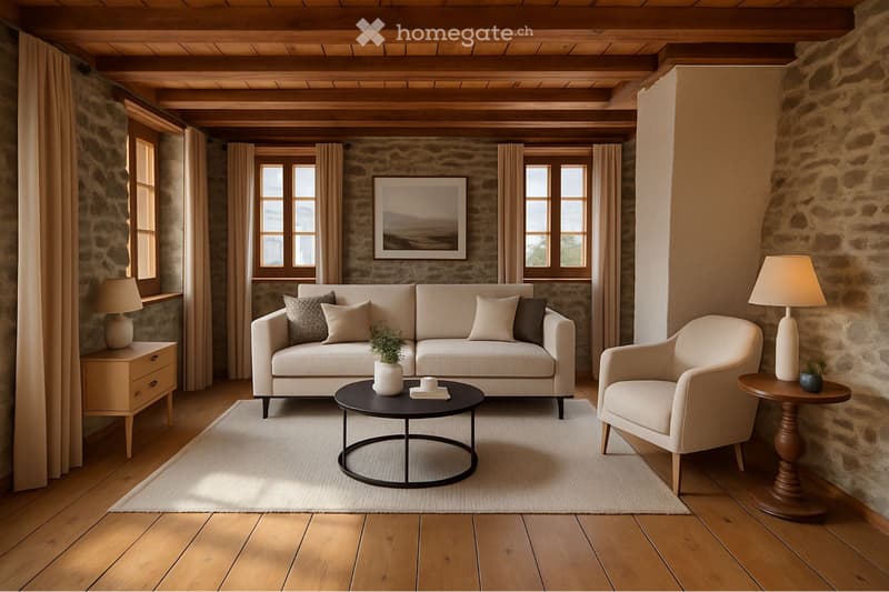Exclusivité à Yvorne Maison villageoise en duplex (1)