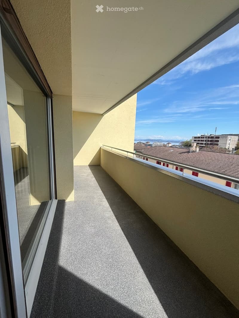 Lumineux 3 pièces avec balcon et vue dégagée + garage privé (5)