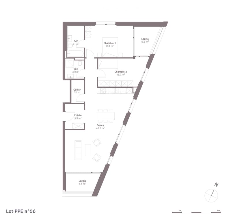 Appartement 3.5 pièces neuf avec balcon à Crissier (1)