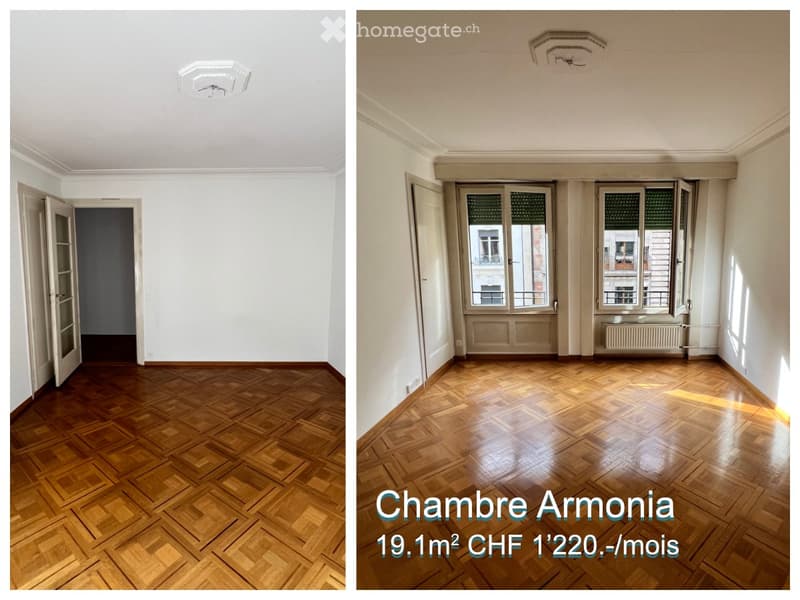 2 Grandes chambres meublées en centre-ville (1)