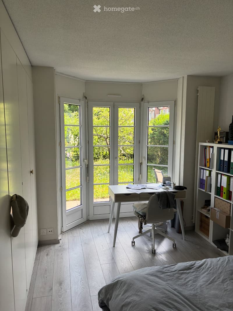 Super appartement traversant avec jardin à Vessy (3)