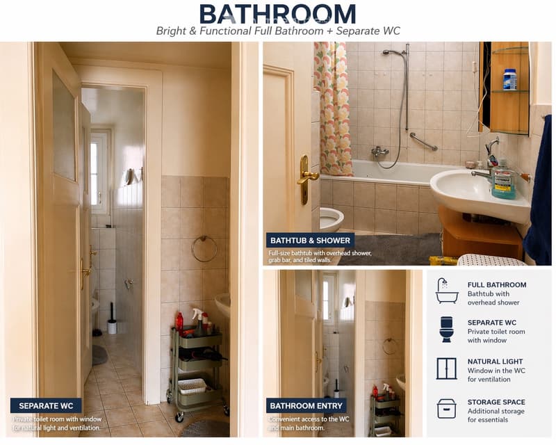 3/4 bedroom with ensuite bathroom for rent in Nyon (5)