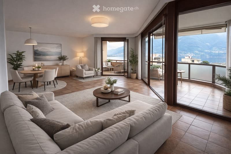 Bell'appartamento all'ultimo piano con stupenda vista lago! (2)