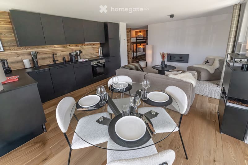 Magnifique appartement alpin avec terrasse & jardin à Gryon (2)