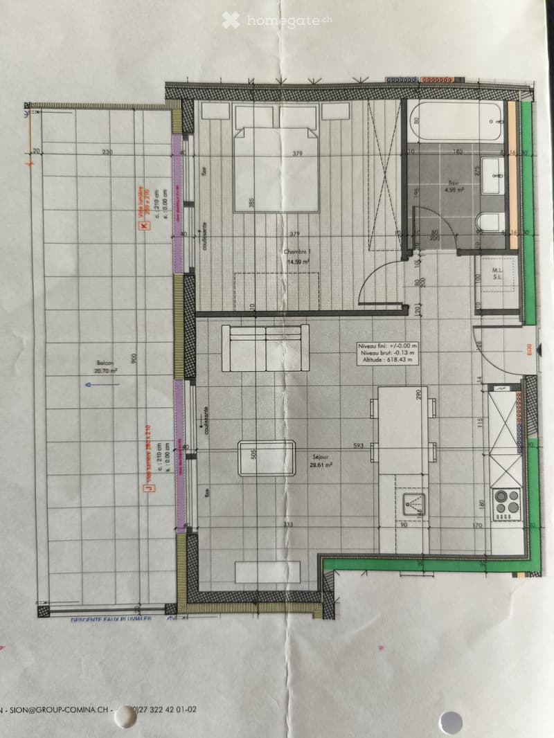 Appartement de 2,5 pièces à louera dès le 1er août 26 (3)