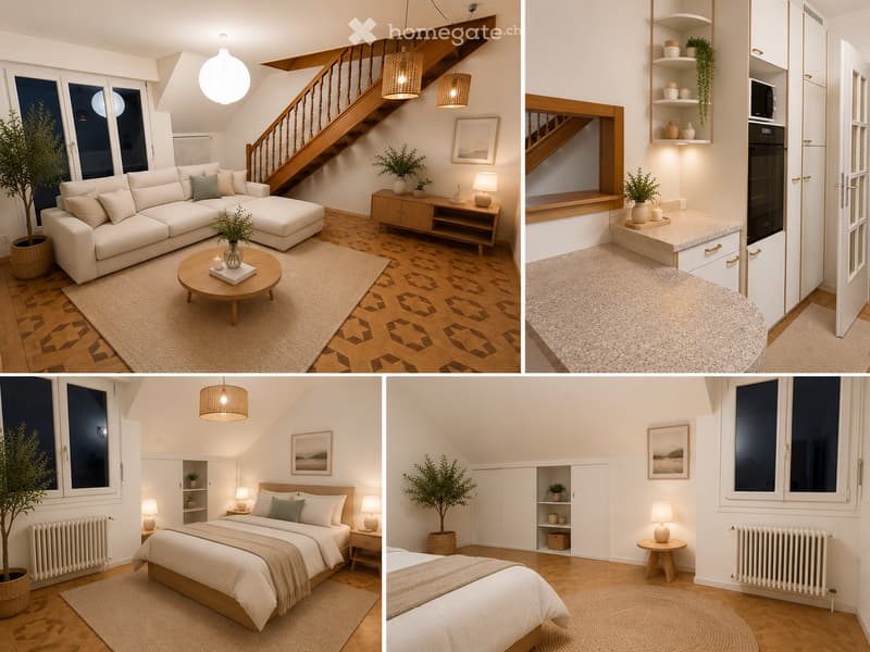 Duplex 5.5 PC à La Croix-de-Rozon - Vue Salève (2)